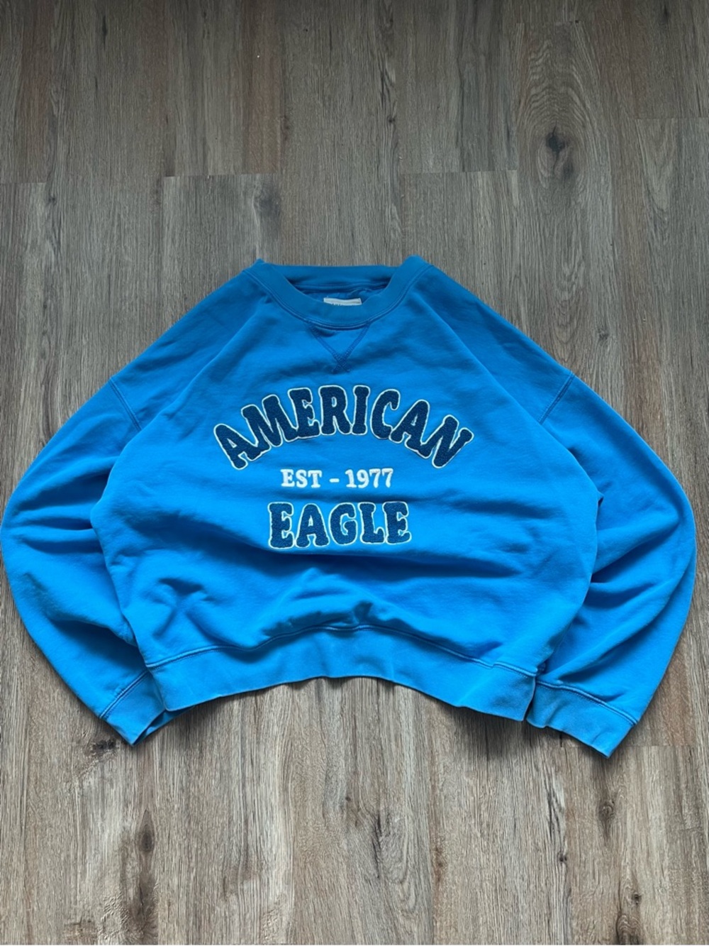 Womens American Eagle Outfitters Bright Blue Crewneck Pullover Size medium